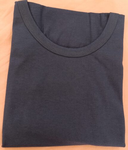 رکابی مردانه نخ پنبه سوپر رنگ طوسی سیر، مناسب چهار فصل و ضد حساسیت