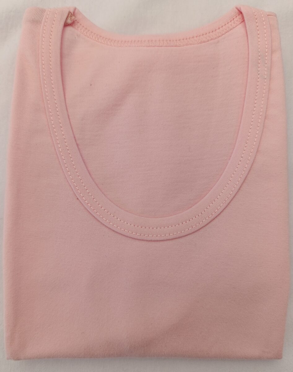 زیرپیراهن رکابی دخترانه نخ پنبه سوپر رنگ صورتی